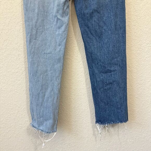 REVICE Yin Yang Crop Jeans High Rise Zip-Around in Tokyo Wash Blue - Picture 10 of 16